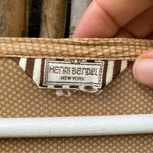 Vintage Henri Bendel New York Silk Long Sleeve Button Front Blouse